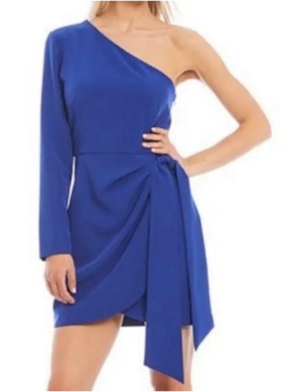 Gianni Bini Cobalt Blue One Shoulder Mini Dress NWT